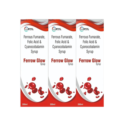 Glow Ferrous Furmate Folic Acid And Cyanocobalmin Syrup