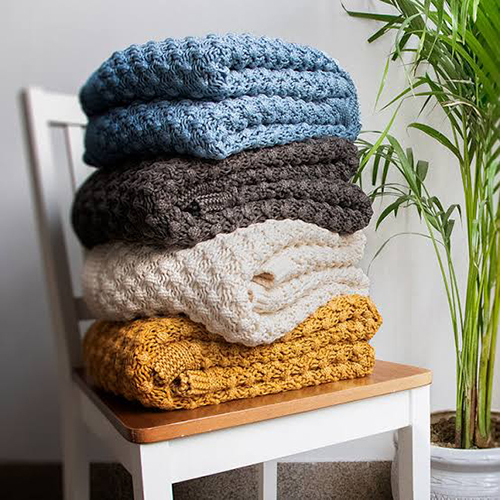 Cotton Knitted Throw