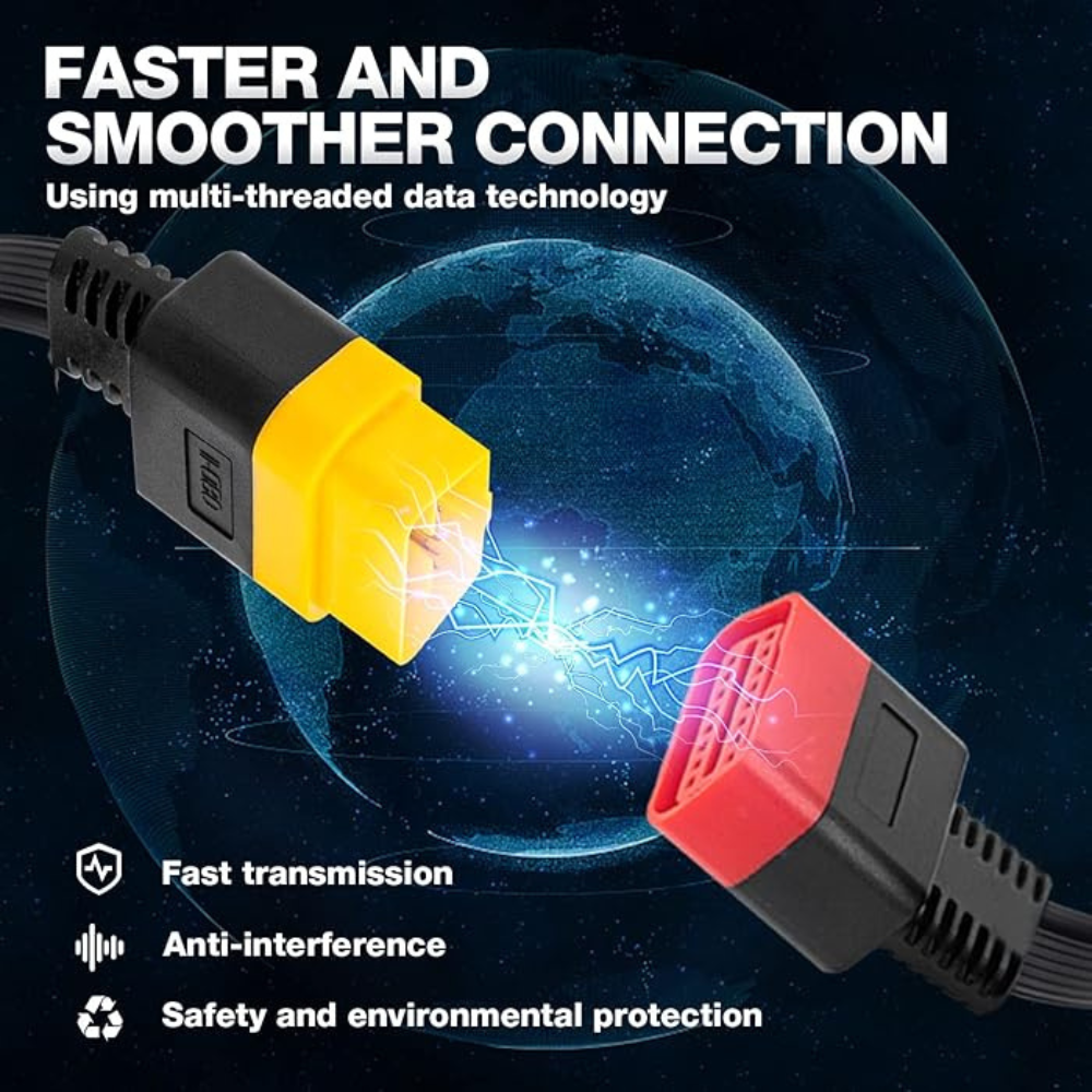 Obd2 16pin Male To Female Cable - Application: Obd Scanner