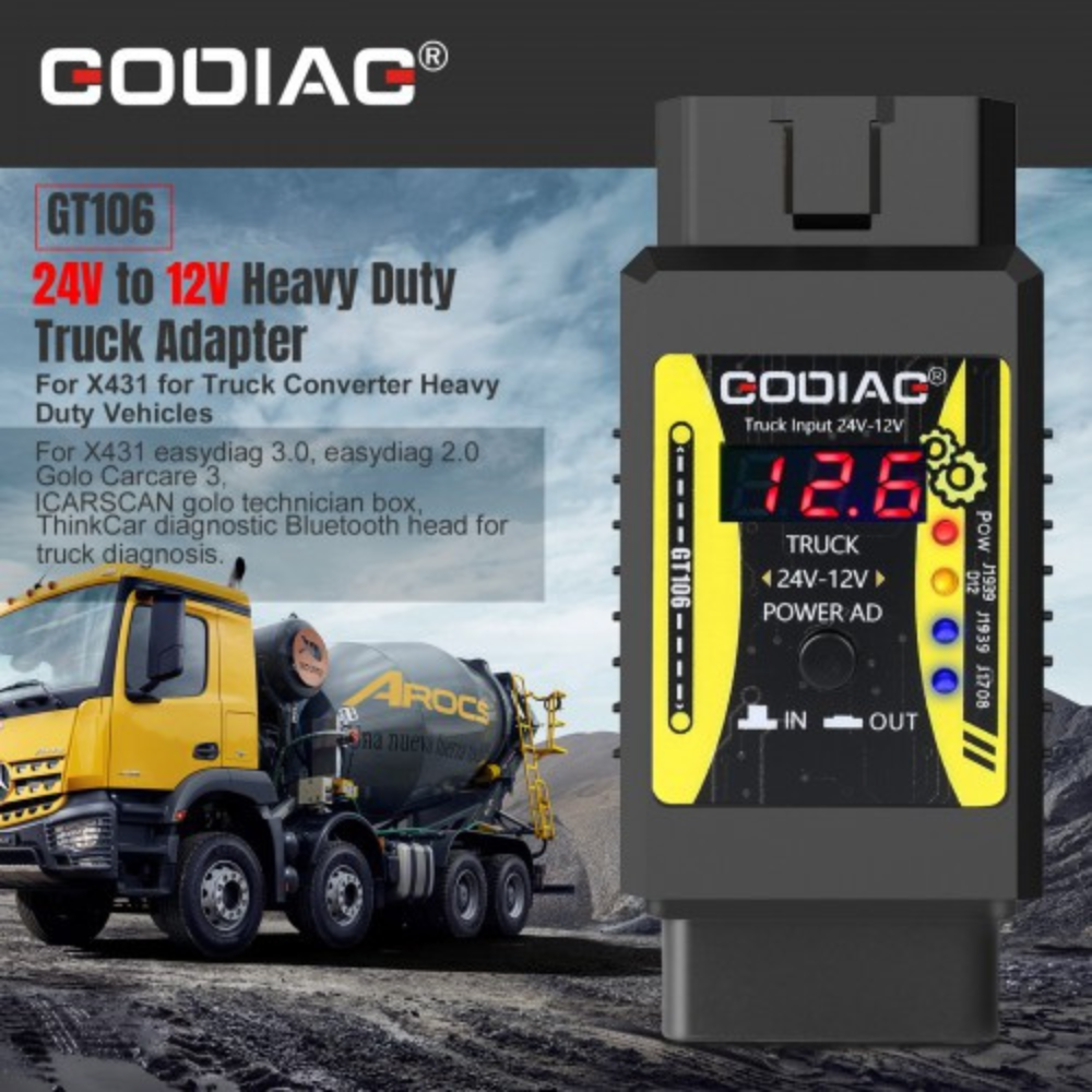 Godiag OBD Converter 24V to 12V