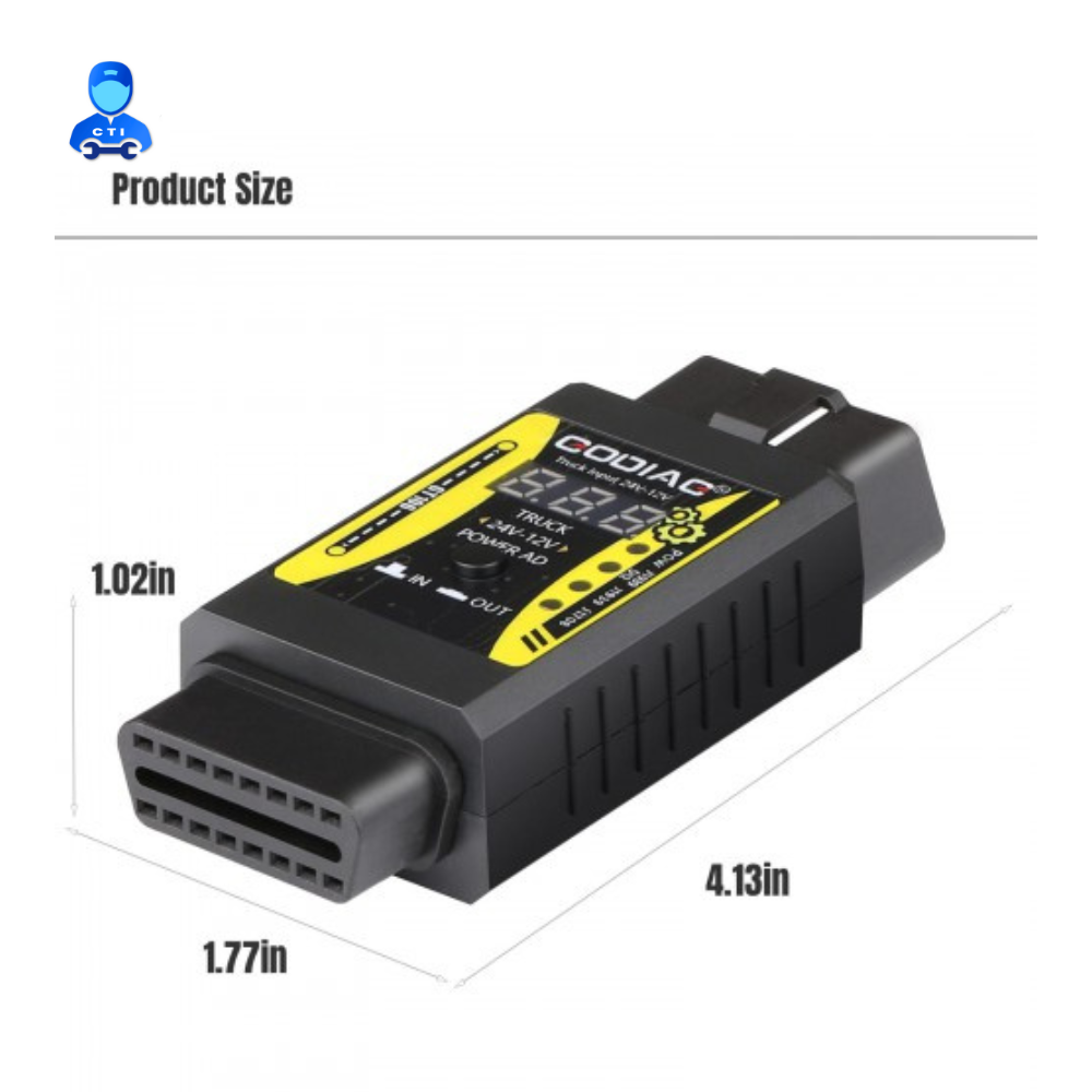 Godiag OBD Converter 24V to 12V