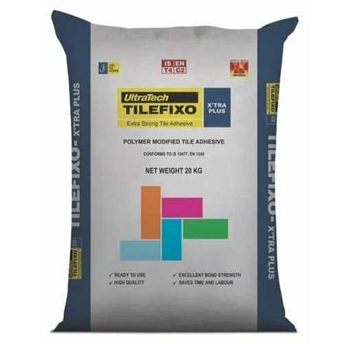 20 Kg Ultratech Tilefixo X'Tra Plus Tile Adhesive - Color: Grey/White