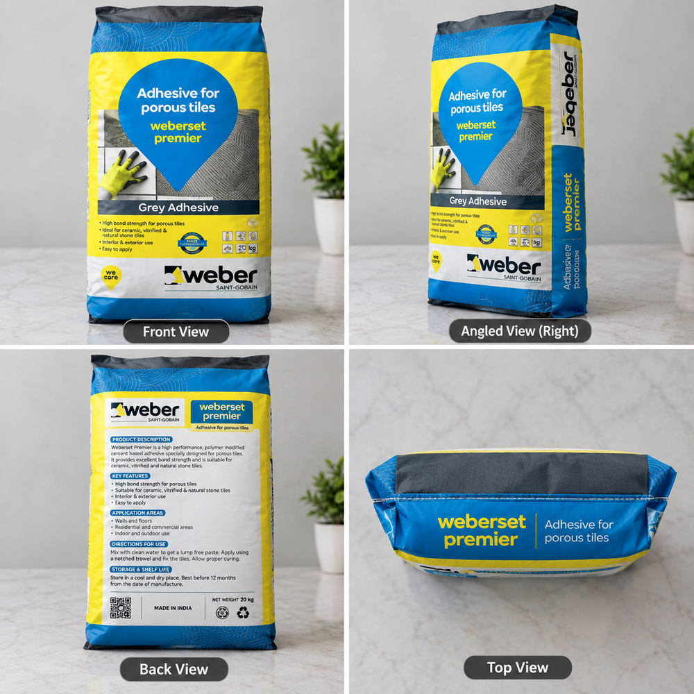 40Kg Weber Set Premier Tile Adhesives - Color: Grey