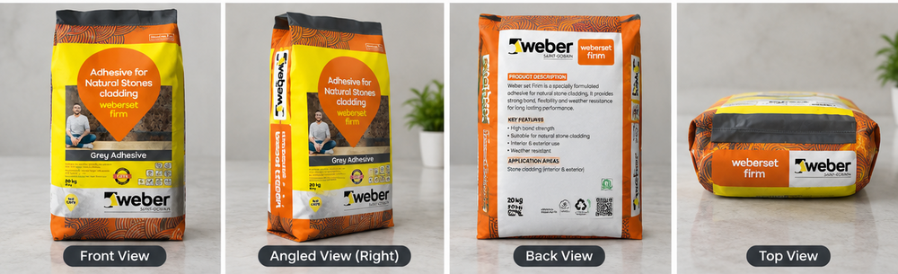 Weber Set Firm Tile Adhesive - Color: Grey/White