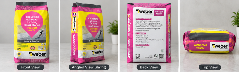 Weberset Fastfix Tile Adhesives - Color: Grey