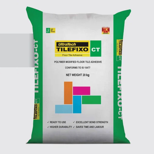20 Kg Ultratech Tilefixo Ct Tile Adhesive - Color: White