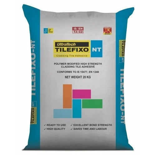 20 Kg Ultratech Tilefixo Nt Tile Adhesive - Color: White