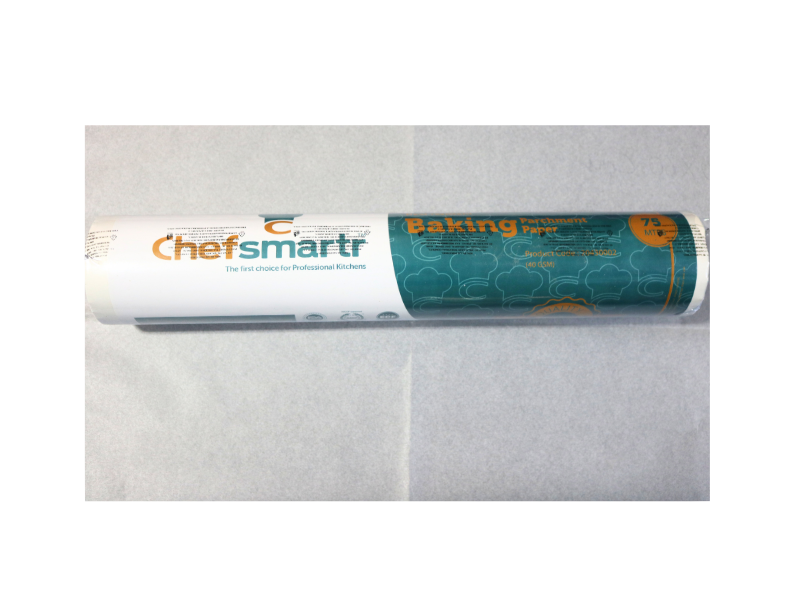 Baking Parchment Paper Roll - Coated Paper, 00.01 Millimeter Thickness, Plain Color | Double-sided For Easy Dough Transfer