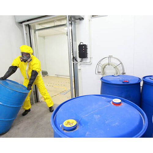 Industrial Hazardous Waste Storage Room