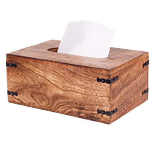 Wooden Tissue Box - Color: Brown