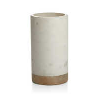 Marblebeer Cooler With Wooden Base - Color: White