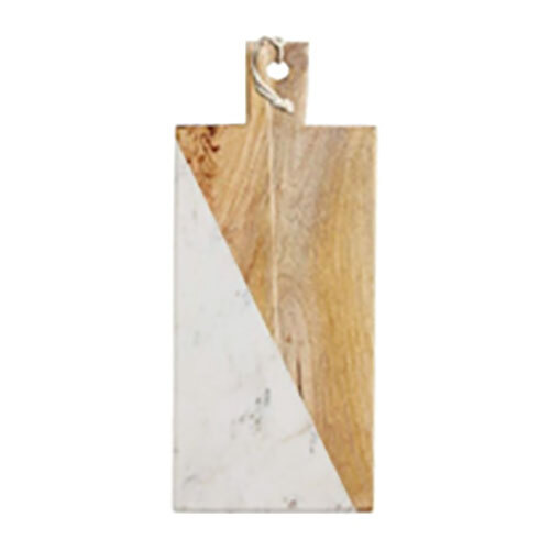 Wood And Marble Cutting Board - Color: Brown