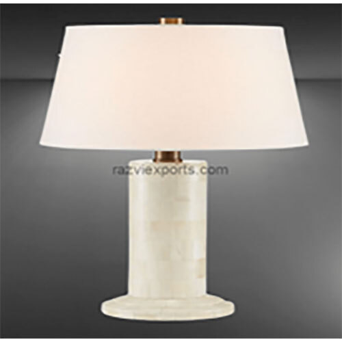 Mother Of Pearl Inlaid Lamp Base - Size: Standard