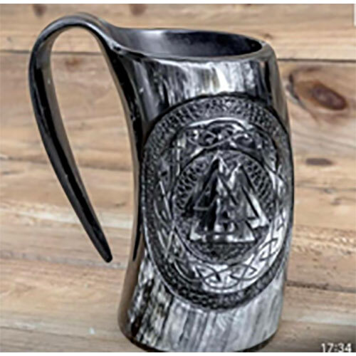 Custom Engarved Viking Drinking Horn