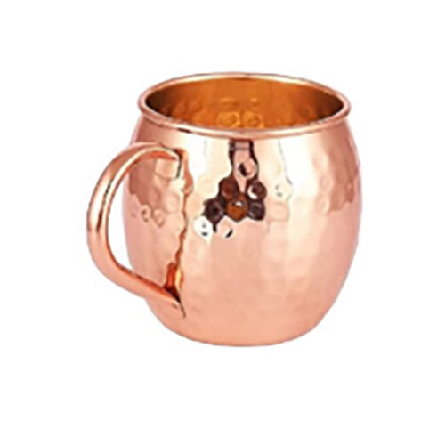 Copper Hammered Coffee Cup - Color: Gold