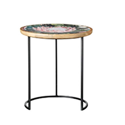 Wooden Enameled Top metal table