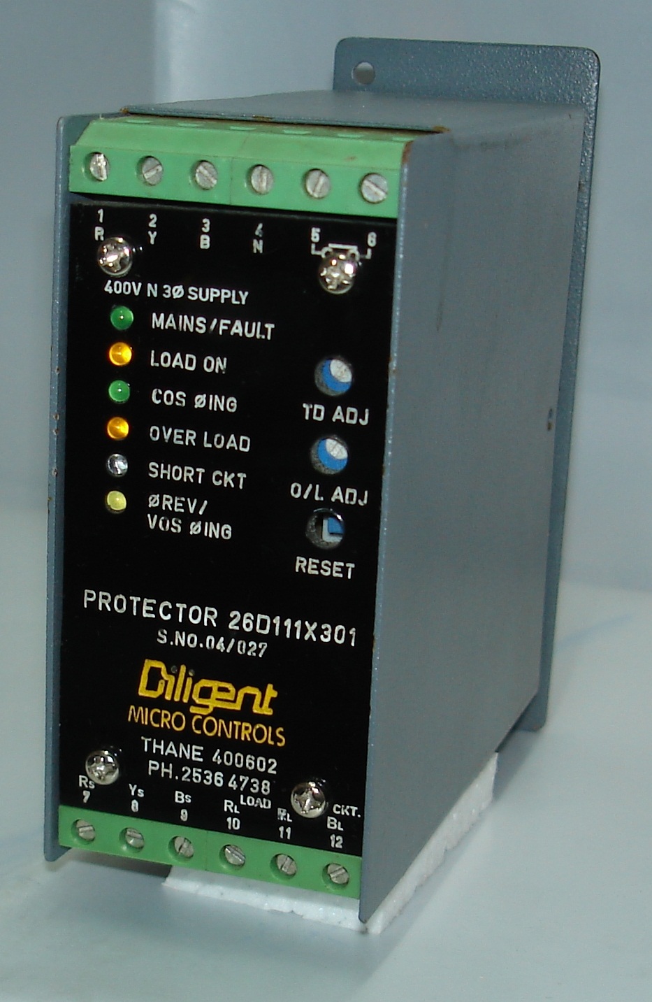 Mini Motor Protection Relay - Color: Black