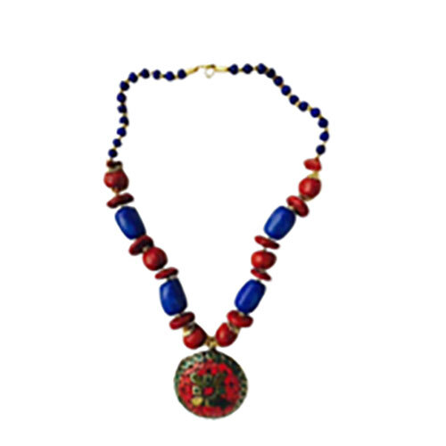 Antique Resin Necklace - Color: Multi Color