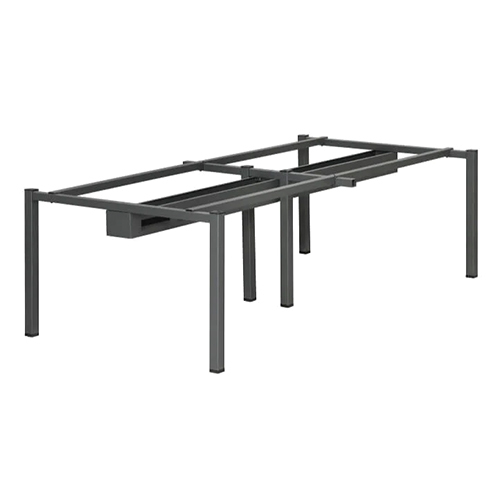 Black Ms Office Table Frame - Design: Plain