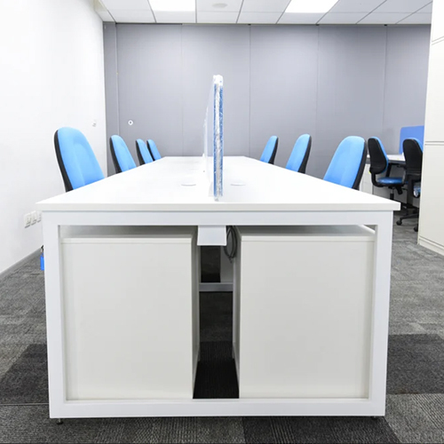 Both Side Modular Office Workstation - Color: White