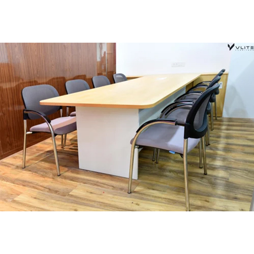 Rectangular Wooden Conference Table - Color: Brown