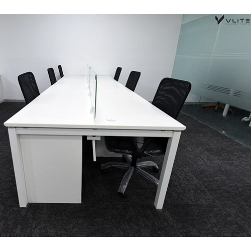 Office Modular Workstation With Double Raceway 45MM Thick