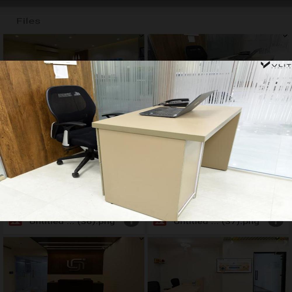 Office Reception Table - Plywood Material, White Color, Modern Design | Durable, Powder-Coated Finish, 1-Year Warranty