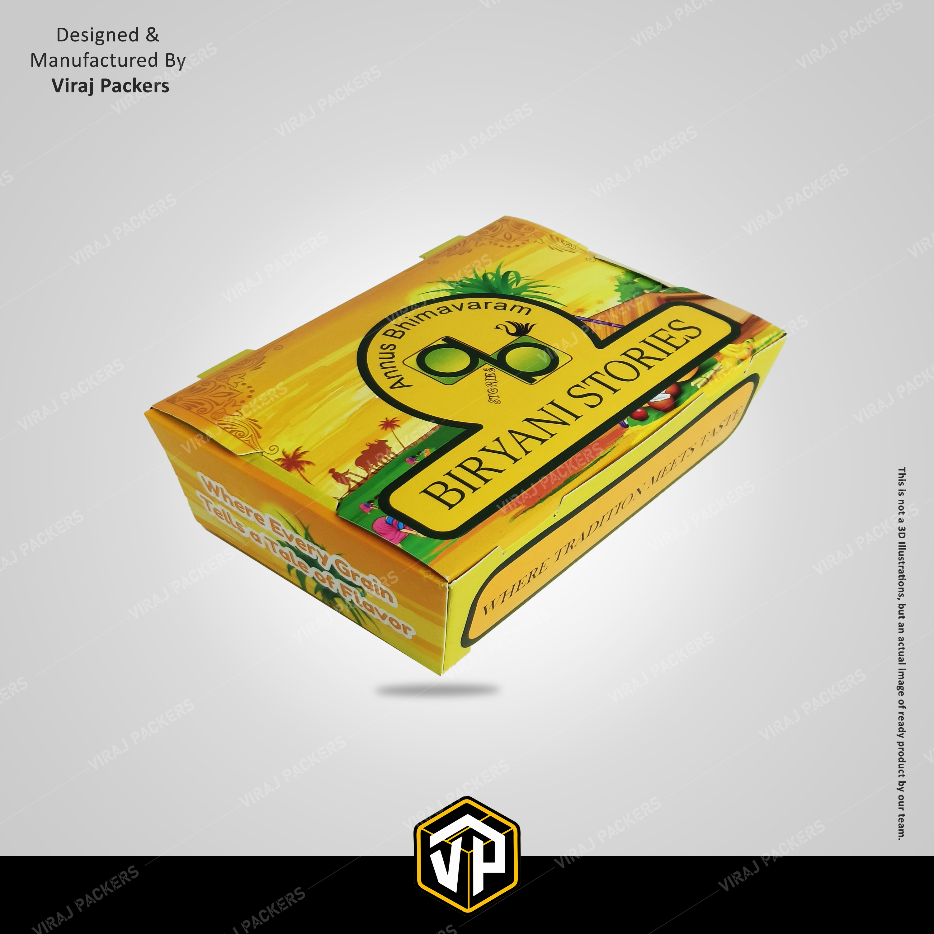 Biryani Packaging Boxes - Finishing: Glossy Lamination