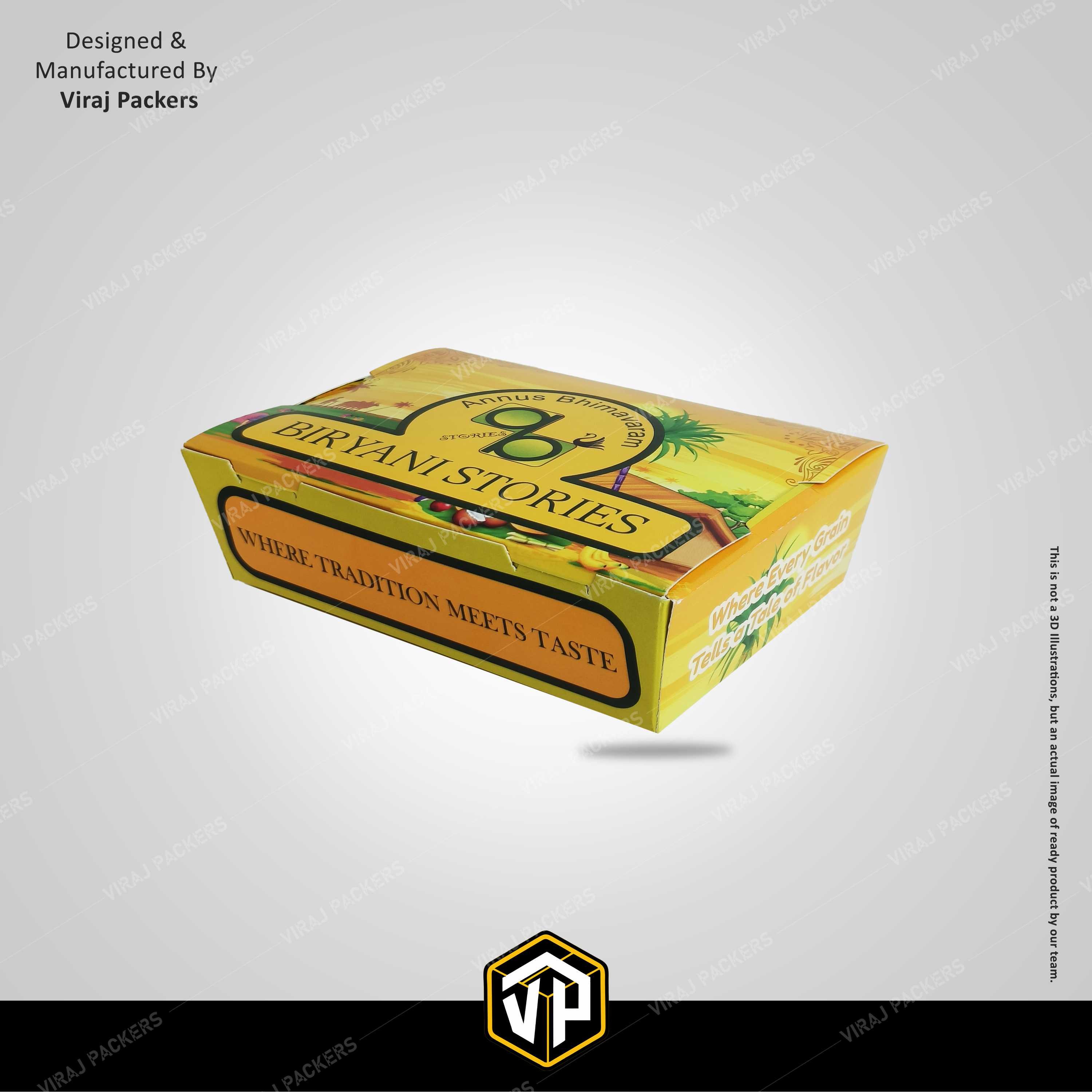 Biryani Packaging Boxes - Finishing: Glossy Lamination