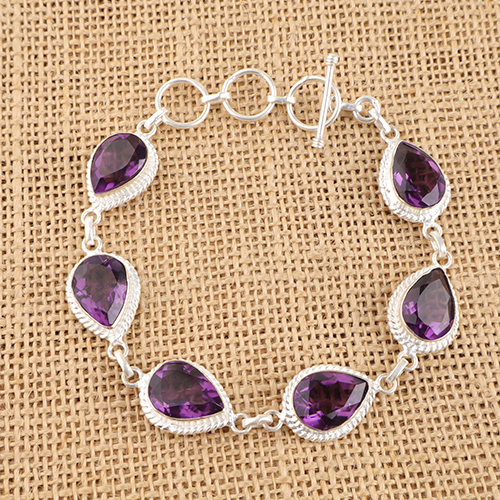 Bracelet With Amethyst - Color: Different Available