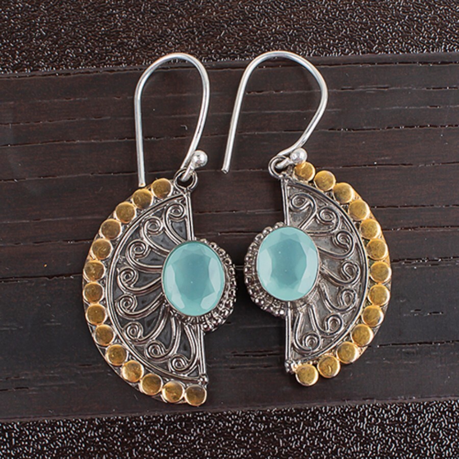 Amazonite Earrings - Acrylic/Resin/Lucite with Onyx Stones | Durable, Variety of Colors, Perfect for Gifting and Parties, Different Sizes Available