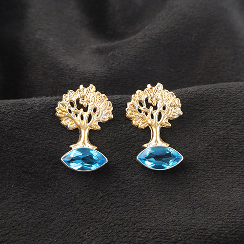 Blue Oval Earing - Color: Different Available