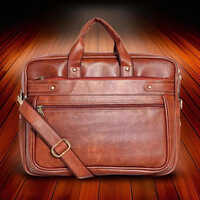 Tan Stylish Leather Office Bag - Color: Different Available