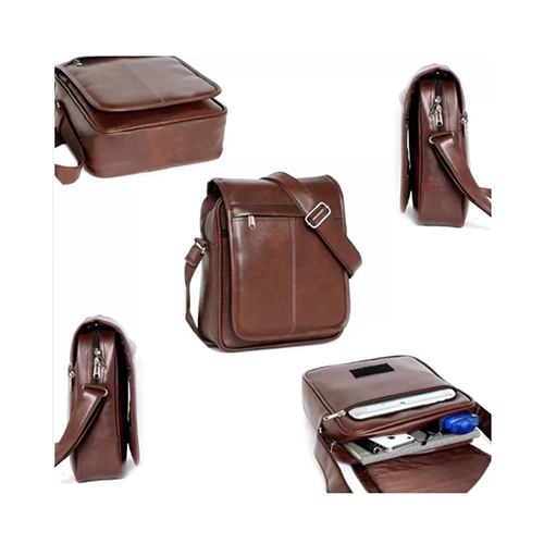 Line Sider Brown Sling Side Office Bag