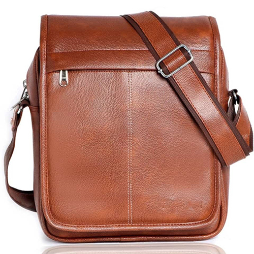 Line Sider Tan Color Sling Side Office Bag