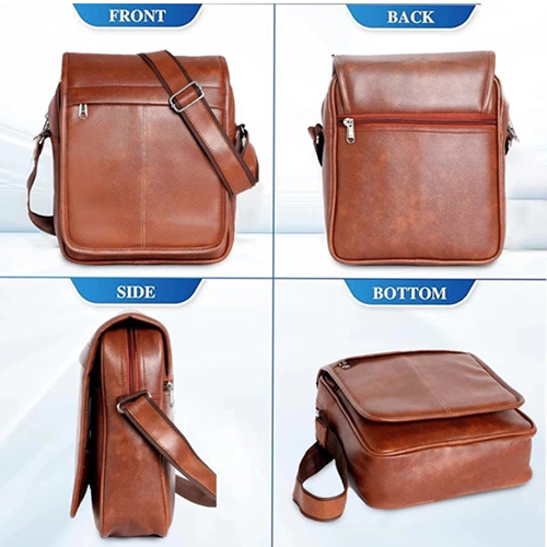 Line Sider Tan Color Sling Side Office Bag