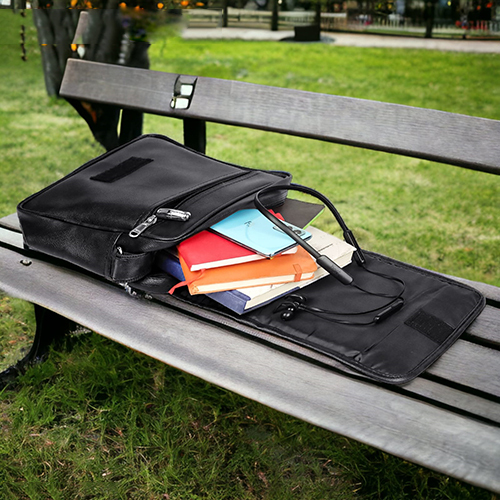 Neck Sider Black Stylish Unisex Artificial Leather Sling Office Bag - Color: Different Available
