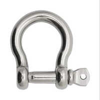 Stainless Steel Bow Shackle - D-type Design, High Standard, Versatile Industrial Accessory, Silver Finish, Available In Multiple Sizes