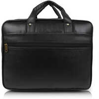 Single Button Black Attractive Stylish Leather Messenger Office Bag