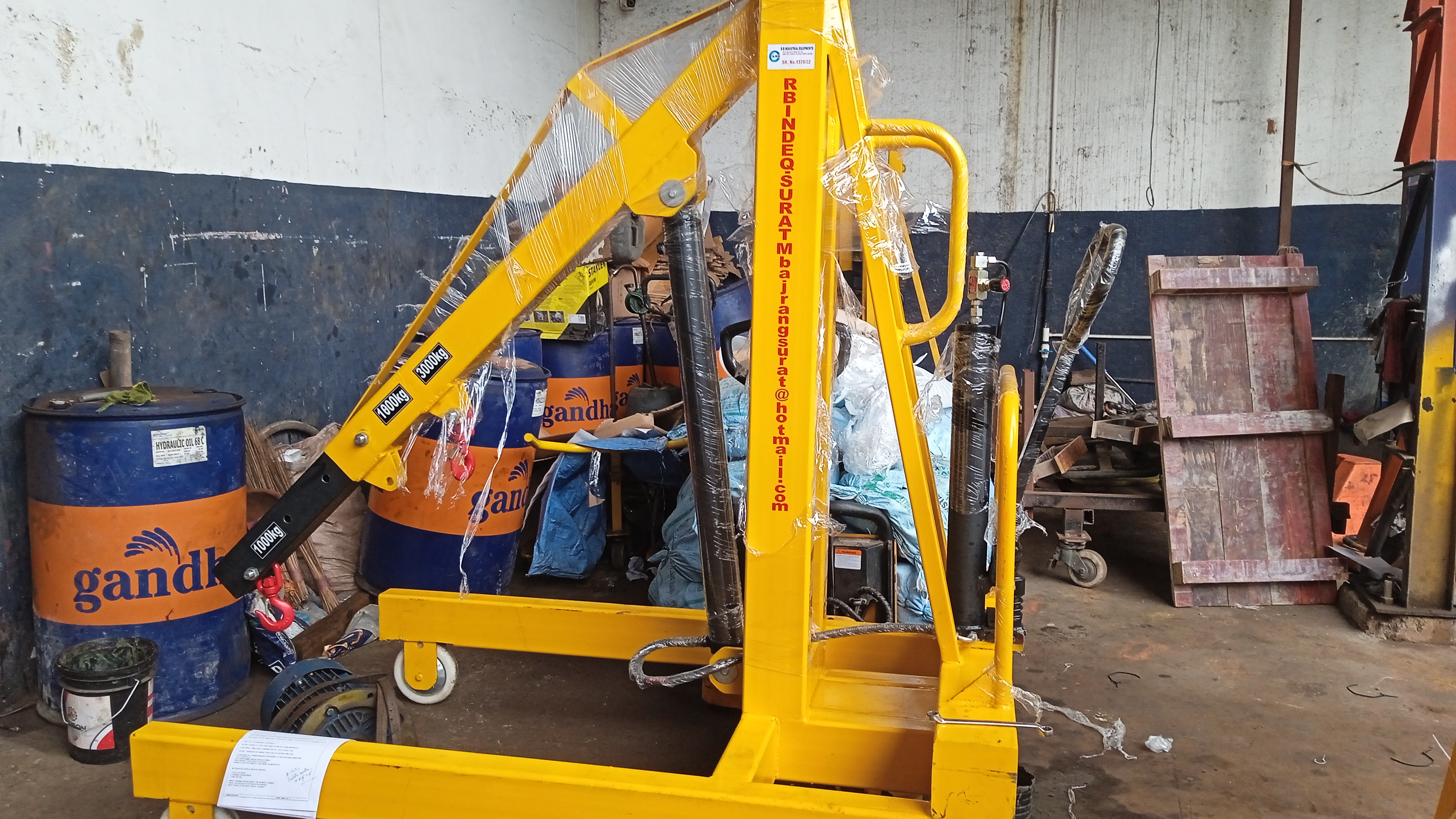 1 Ton Manual Mobile Floor Crane