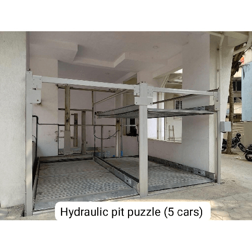 5 Cars Hydraulic Pit Puzzle Parking System - Height: Upto 25  Meter (M)
