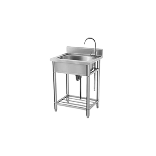 Single Unit Sink - Stainless Steel, Standard Size | Manual Operation, Elegant Design for Hotels and Commercial Kitchens