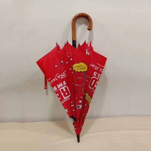 Digital Printed Umbrella - Color: Red