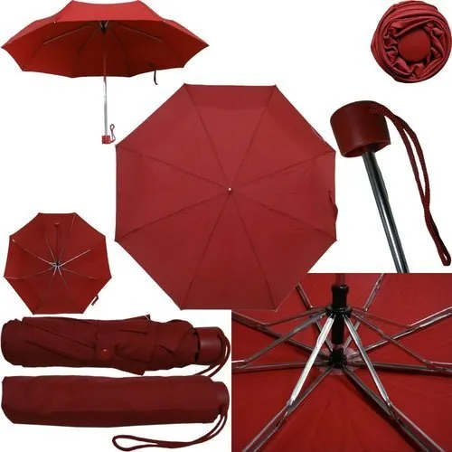 Two Fold Umbrella - Handle Material: Plastic