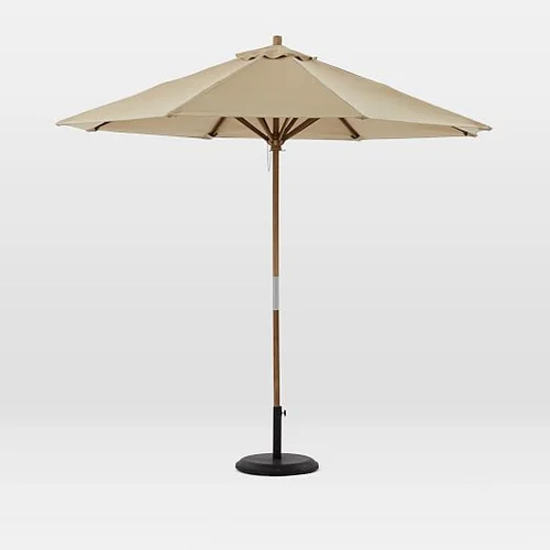 Round Wooden Umbrella - Color: Different Available