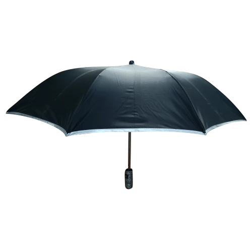 Black Silver Umbrella - Handle Material: Plastic