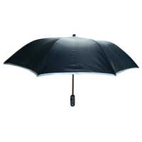 Black Silver Umbrella - Polyester, 24 Inch | Foldable, Durable Metal Shaft, Comfortable Plastic Handle, Stylish Black And Silver Design