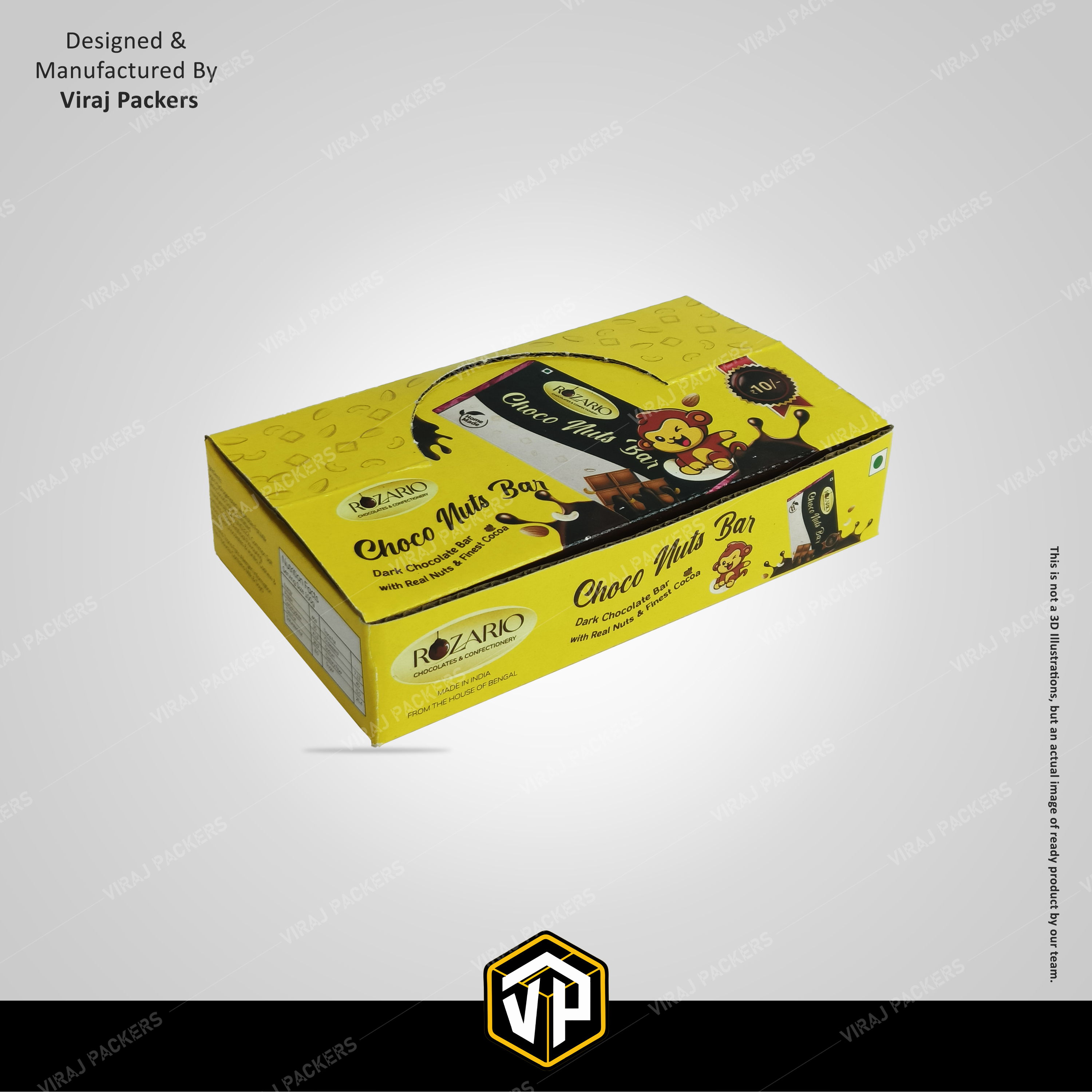 Rectangular Shape Chocolate Packaging Boxes