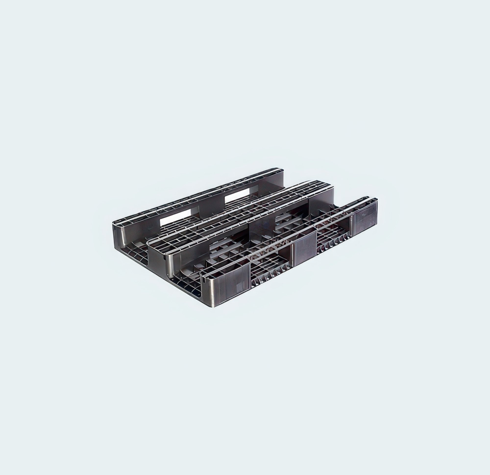Industrial Plastic Pallet - 1220x760x140 Mm | Hdpe Material, Lightweight & Durable, Hygienic Design For Food Industry, Versatile For Warehousing & Logistics