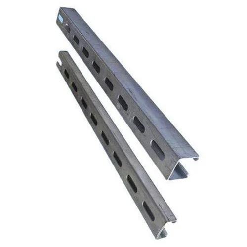 5 Inch Slotted C Channel Cable Tray - Galvanized Iron, 5 Inches Wide, Silver Powder-Coated Finish, Thickness Options: 1.2mm, 1.6mm, 2mm